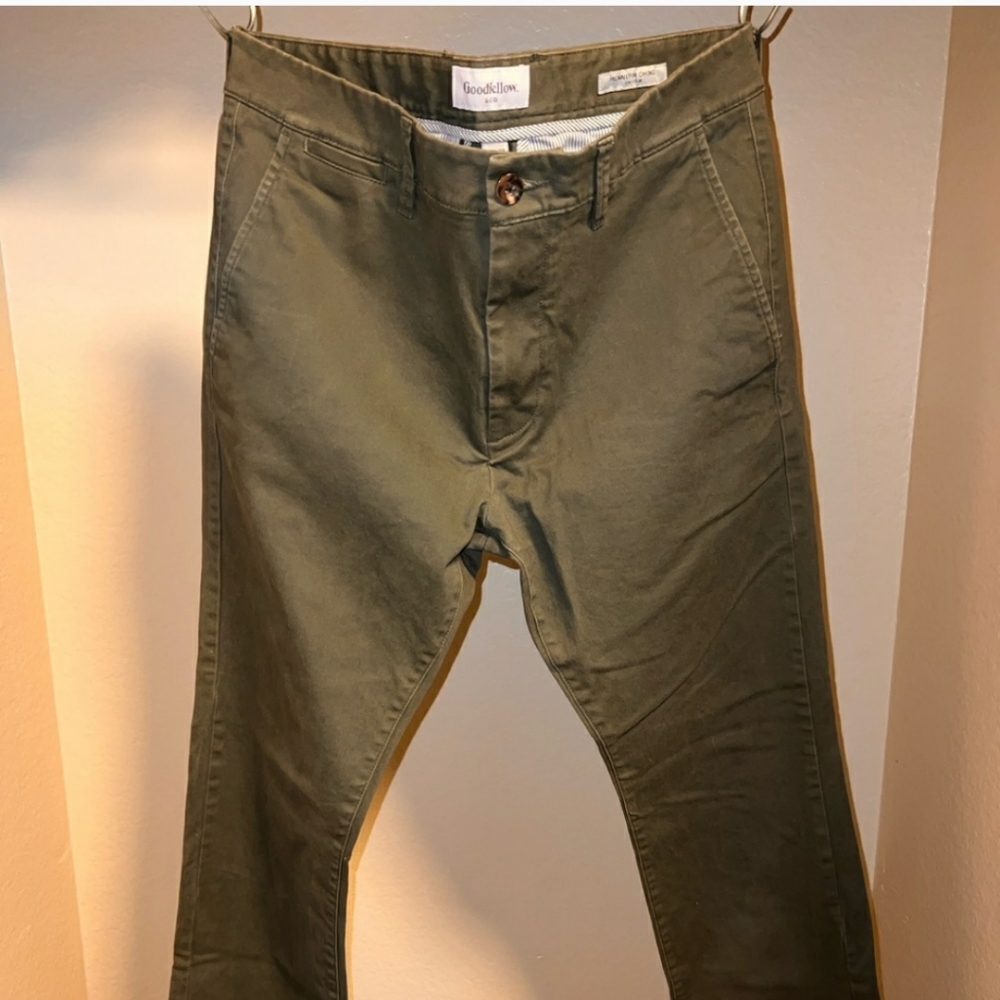 Goodfellow's Green Slim Chinos